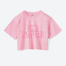 Mast & Harbour Girls Typography Printed Pure Cotton Boxy Crop T-shirt-picture-41