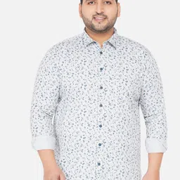 John Pride Men Plus Size  Floral Printed Casual Cotton Shirt-picture-33