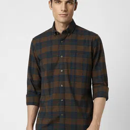 Van Heusen Sport Slim Fit Tartan Checks Casual Shirt-picture-37