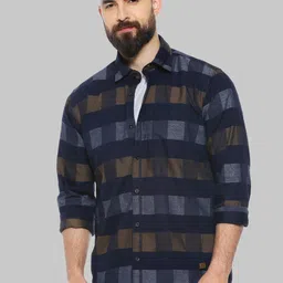 Campus Sutra Black Classic Buffalo Checked Cotton Casual Shirt-image-88