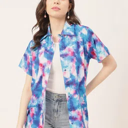 Moomaya Abstract Printed Spread Collar Casual Shirt-picture-21