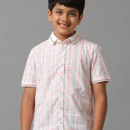 UNDER FOURTEEN ONLY Boys Opaque Checked Casual Shirt image 1