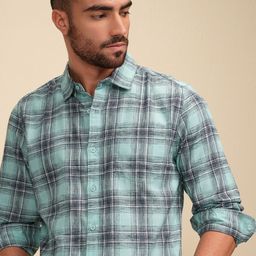 LOCOMOTIVE Premium Men Tartan Checks Opaque Checked Casual Shirt-picture-30