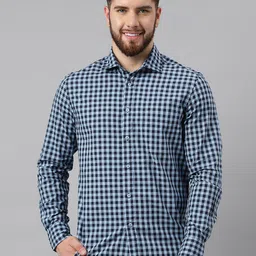 Woods Gingham Checks Oxford Weave Pure Cotton Shirt-picture-36
