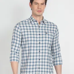 Arrow Sport Slim Fit Tartan Checked Casual Shirt-picture-26