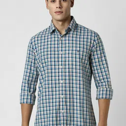 Van Heusen Sport Men Slim Fit Opaque Checked Casual Shirt-picture-42