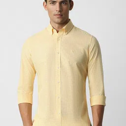 Van Heusen Sport Slim Fit Checked Button Down Collar Casual Shirt-picture-22