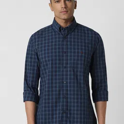 Van Heusen Sport Slim Fit Checked Button-Down Collar Casual Shirt-picture-38