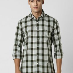 Van Heusen Sport Men Slim Fit Opaque Checked Casual Shirt-picture-4