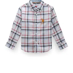 U.S. Polo Assn. Kids Boys Classic Checked Pure Cotton Casual Shirt-picture-7