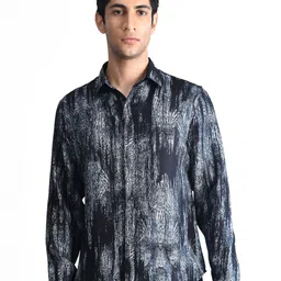 Rohit Gandhi + Rahul Khanna Men Comfort Opaque Printed Casual Shirt-picture-46