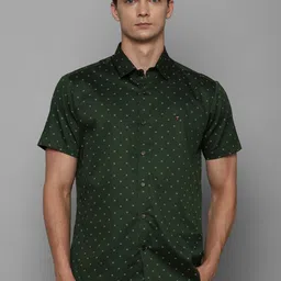 Louis Philippe Sport Slim Fit Micro Ditsy Printed Pure Cotton Casual Shirt-picture-27