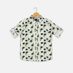 Allen Solly Junior Boys Slim Fit Printed Pure Cotton Casual Shirt-picture-41