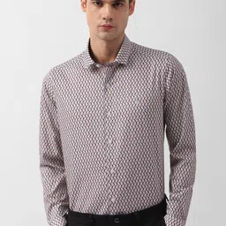 SIMON CARTER LONDON Slim Fit Abstract Printed Opaque Pure Cotton Casual Shirt-image-92