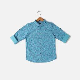 Allen Solly Junior Boys Slim Fit Ethnic Motifs Printed Pure Cotton Casual Shirt-picture-26