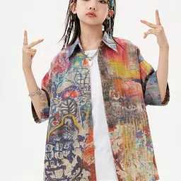 LULU & SKY Unisex Kids Floral Opaque Printed Casual Shirt-picture-15