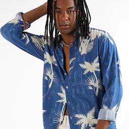 Campus Sutra Classic Floral Printed Spread Collar Casual Shirt-image-22