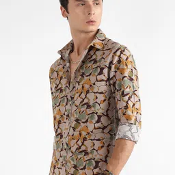 Campus Sutra Classic Abstract Printed Cotton Casual Shirt-picture-10