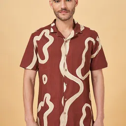 7 Alt by Pantaloons Abstract Printed Cotton Casual Shirt-image-69