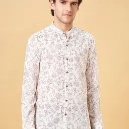 indus route by Pantaloons Floral Printed Mandarin Collar Long Sleeves Cotton Casual Shirt-image-17