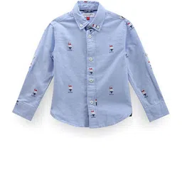 U.S. Polo Assn. Kids Boys Classic Printed Pure Cotton Casual Shirt-picture-0