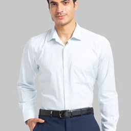 Park Avenue Regular Fit Self Design Formal Cotton Shirt-picture-12