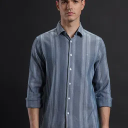 Aldeno Vertical Striped Cotton Casual Shirt-picture-22