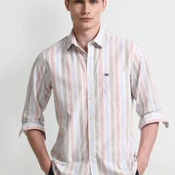 Arrow Sport Men Slim Fit Multi Stripes Opaque Striped Casual Shirt-picture-11