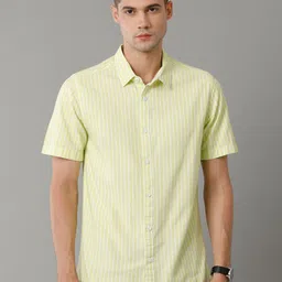 Voi Jeans Slim Fit Opaque Striped Pure Cotton Casual Shirt-picture-11