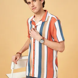 Urban Ranger by pantaloons Slim Fit Striped Casual Shirt-picture-39