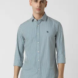 Van Heusen Sport Men Spread Collar Striped Cotton Slim Fit Casual Shirt-picture-37