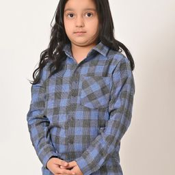 BAESD Kids Tartan Checked Cotton Casual Shirt-picture-1