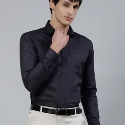 JADEBERRY Standard Micro Ditsy Printed Cotton Formal Shirt-image-5