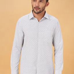 BYFORD by Pantaloons Micro Ditsy Printed Slim Fit Cotton Formal Shirt-image-61