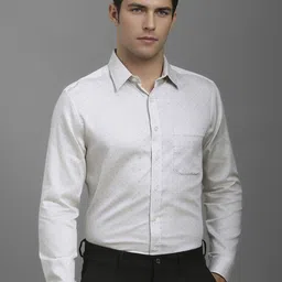 Louis Philippe Men Spread Collar Conversational Printed Cotton Formal Shirt-image-68