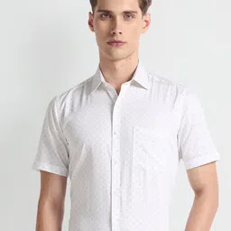 Arrow Conversational Printed Pure Cotton Autopress Formal Shirt-image-21