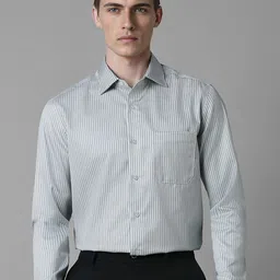 Louis Philippe Men Spread Collar Striped Cotton Formal Shirt-picture-31