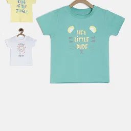 MINI KLUB Boys Pack Of 3 Printed Round Neck Cotton Pure Cotton T-shirt-picture-50