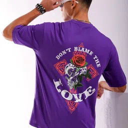 The Indian Garage Co Men Back Printed Round Neck Boxy Oversized T-shirt-picture-20