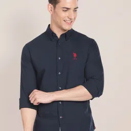 U.S. Polo Assn. Button-Down Collar Slim Fit Pure Cotton Shirt-picture-28