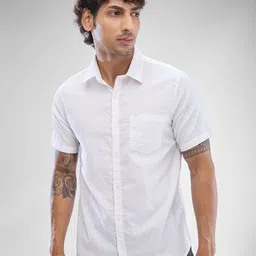 SPYKAR Men Solid Spread Collar Slim Fit Casual Shirt-picture-38