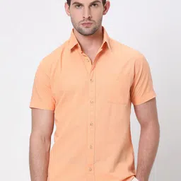 Mufti Slim Fit Spread Collar Cotton Linen Casual Shirt-image-78