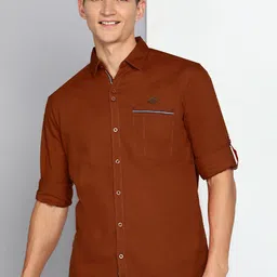 Kuons Avenue Smart Slim Fit Opaque Linen Cotton Casual Shirt-image-97
