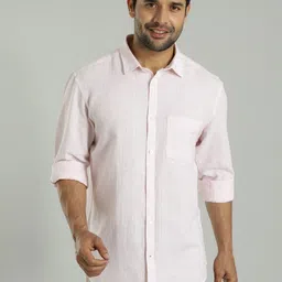 Indian Terrain Slim Fit Striped Cotton Linen Casual Shirt-image-89