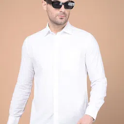 Crimsoune Club Men Classic Fit Solid Cotton Casual Shirt-image-6