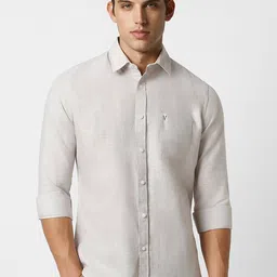 Van Heusen Sport Textured Spread Collar Long Sleeves Slim Fit Casual Shirt-picture-17