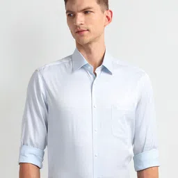 Arrow Slim Fit Textured Dobby Spread Collar Long Sleeves Cotton 1851 Formal Shirt-picture-14