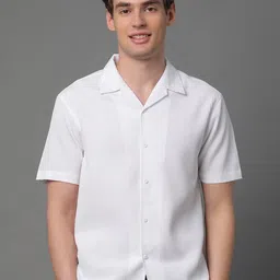 Voroxy Modern Oversized Textured Cuban Collar Short Sleeves Casual Shirt-picture-18