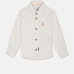 U.S. Polo Assn. Kids Boys Cotton Linen Opaque Casual Shirt-picture-1