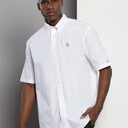 Tommy Hilfiger spread collar Opaque Cotton Casual Shirt image 1